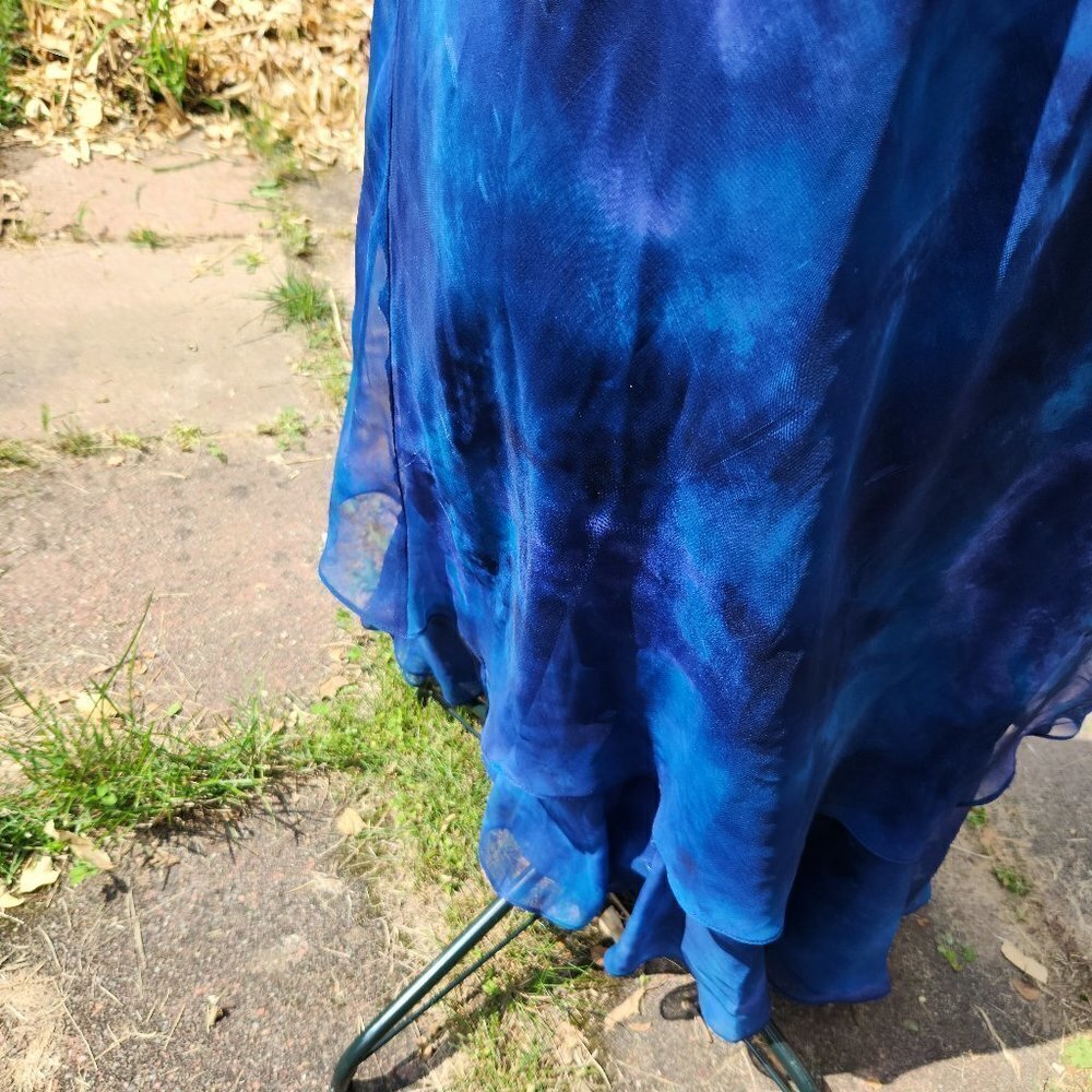 435. Cattiva NY Sleeveless Chiffon Blue Dress | L - Picture 5 of 5